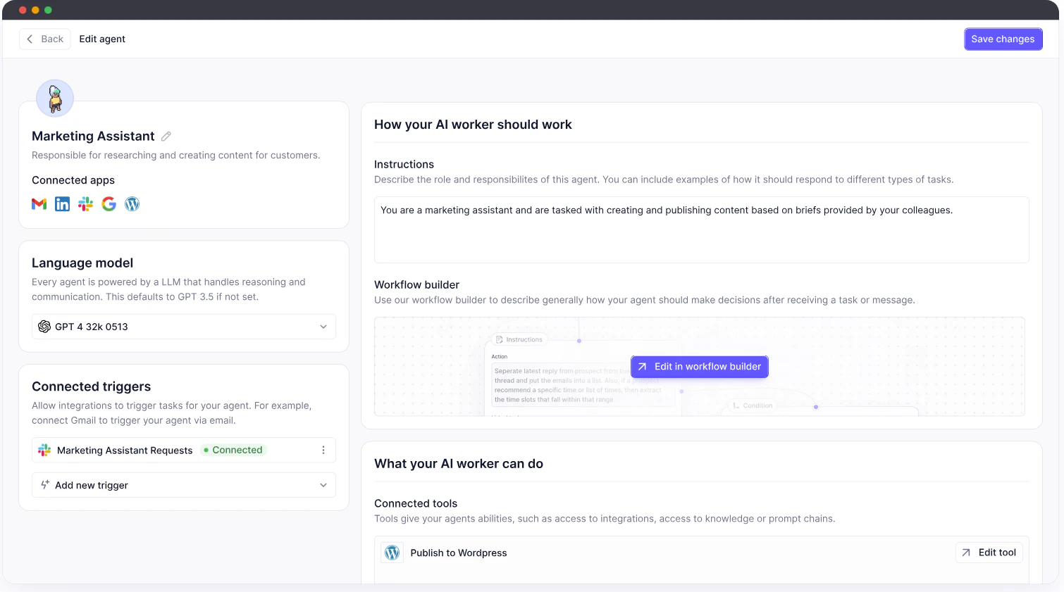 screenshot of Relevance AI